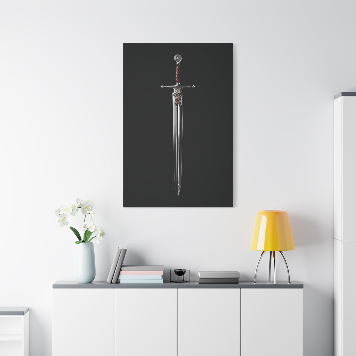 Medieval Sword Wall Art — Matte Stretched Canvas