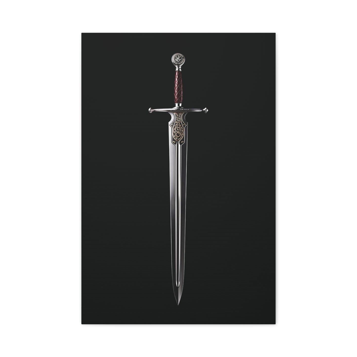Medieval Sword Wall Art — Matte Stretched Canvas