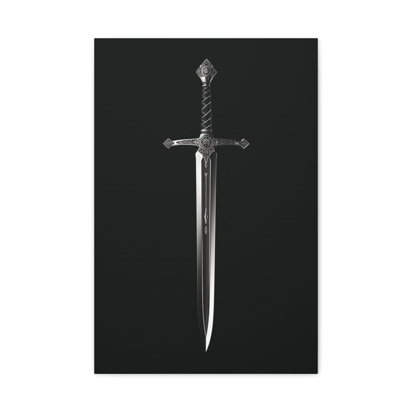 Medieval Dagger Canvas Print — Gothic Sword Wall Art, Matte Stretched 1.25"