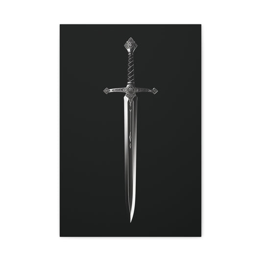 Medieval Dagger Canvas Print — Gothic Sword Wall Art, Matte Stretched 1.25"