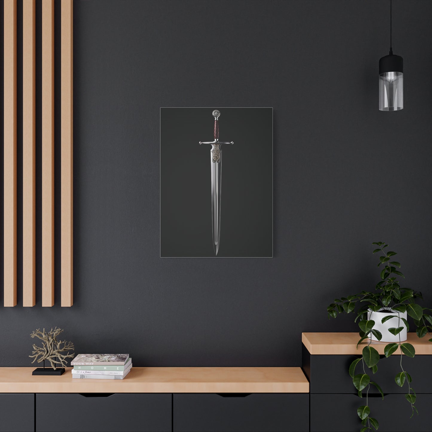 Medieval Sword Wall Art — Matte Stretched Canvas
